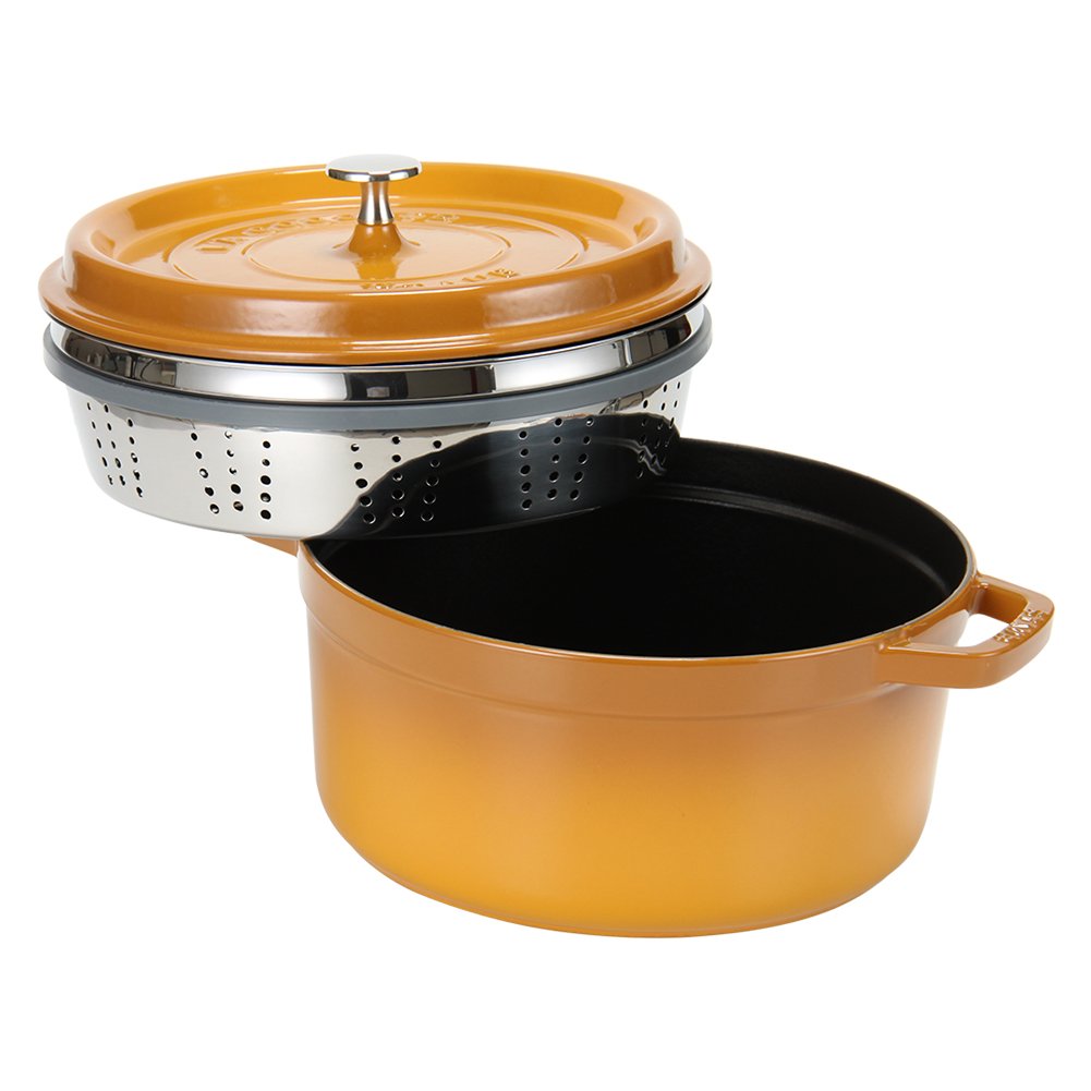 ストウブ staub ピコココット ワイドラウンド 26cm マスタード